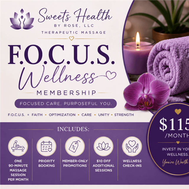 F.O.C.U.S. Wellness Membership at Sweets Health By Rose LLC in Fort Worth, TX